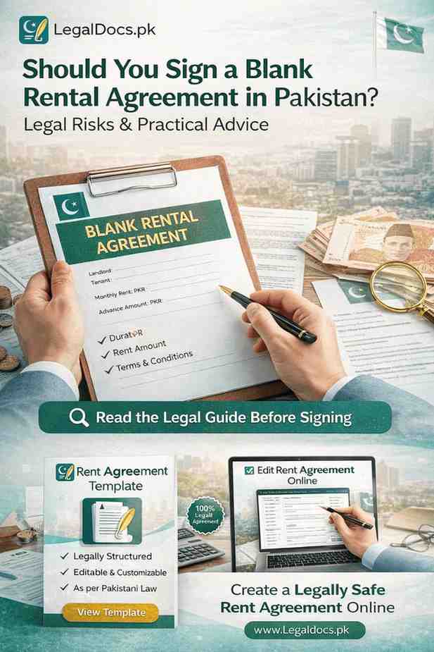 Blank Rent Agreement Legal Risks in Pakistan